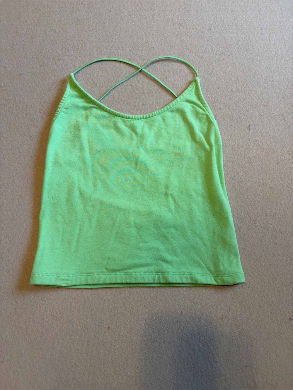 American Eagle Outfitters Neon Green Crisscross Strap Camisole
